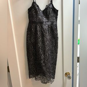 Victoria’s Secret Dress Gray Metallic Lace - Size 2